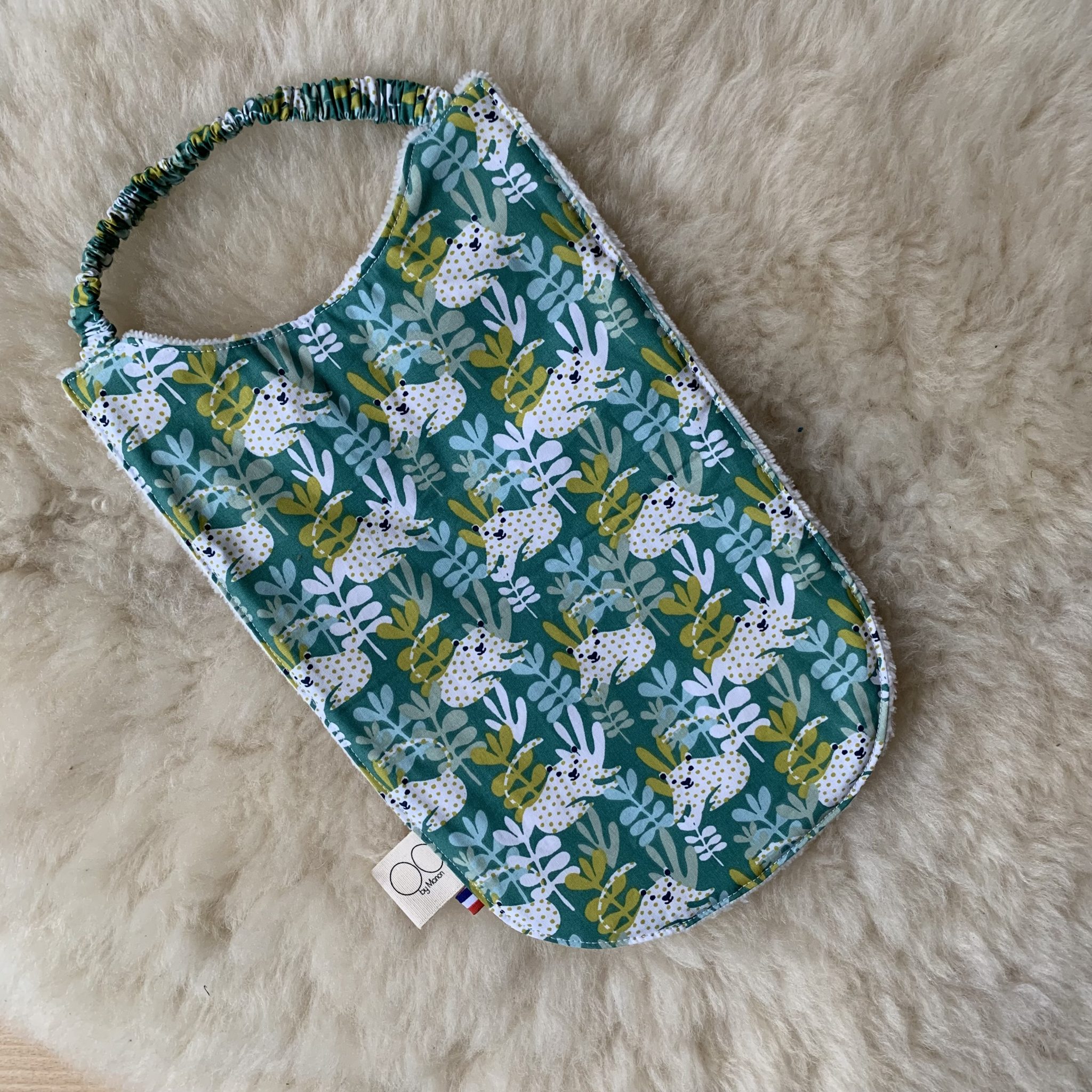 Lot De 2 Bavoirs Bébé Avec Toile Aïda | Élastique Broderie Point De Croix – Coton Éponge