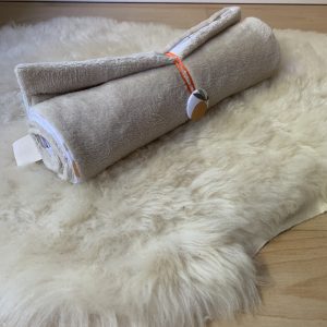 COUVERTURE crème, imprimé «oranges»